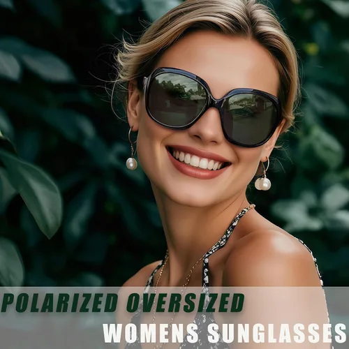 Miniatura 15 de Joopin Lentes de sol de gran tamaño para mujer, polarizados, grandes, para conducción, protección UV, grandes sombras