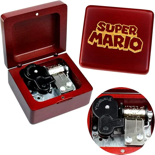 Miniatura 16 de Caja de música Sinzyo con mecanismo de madera tallada clásica, caja musical de regalo para cumpleaños, día de San Valentín, Navidad