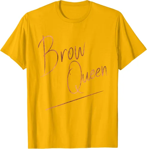 Miniatura 10 de Brow Queen Ombre - Camiseta de escritura a mano, regalo para artista de maquillaje, Negro, S