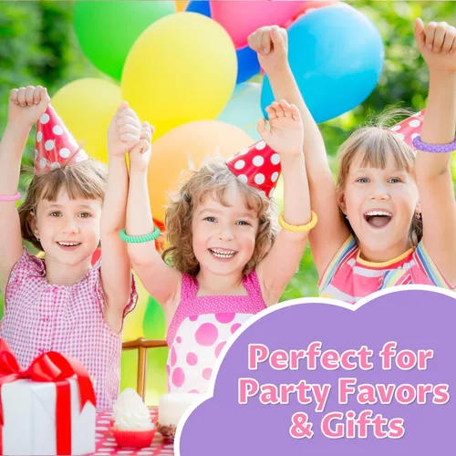 Miniatura 7 de Paquete de 5 pulseras elásticas de silicona de colores macarrón, juguetes para la ansiedad para niños, diseño texturizado, juguetes sensoriales