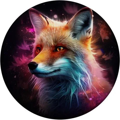 Miniatura 3 de Retrato de zorro abstracto PopSockets Estándar PopGrip