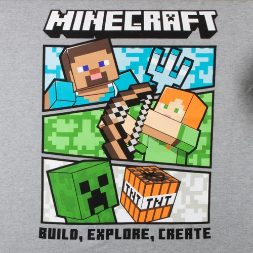 Miniatura 5 de Minecraft Conjunto de 2 sudaderas con capucha y camiseta para niños, conjunto de sudadera con capucha y camiseta