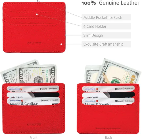 Miniatura 3 de Grande -3633 Estuches para tarjetas, Rojo -, Minimalista