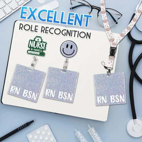 Miniatura 4 de Plifal RN BSN Porta insignia con tarjetero Enfermera Accesorios de enfermería Enfermera registrada Licenciatura en ciencias en enfermería