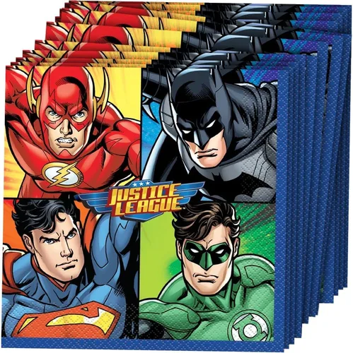 Miniatura 8 de Artículos de fiesta de Justice League, Servilleta para bebidas , talla única , Multicolor