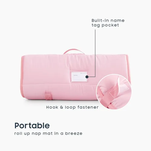 Miniatura 3 de Wake In Cloud - Tapete para siesta para niños pequeños con almohada y manta, para niños y niñas de 3 años más en jardín de infantes, preescolar, Rosa