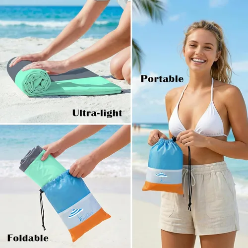 Miniatura 158 de Famstar Beach Blanket Oversized Extra Large 78"X81"/10'X9',Waterproof Sandproof Beach Blanket 2-8 Adults Lightweight Durable for Travel Camping