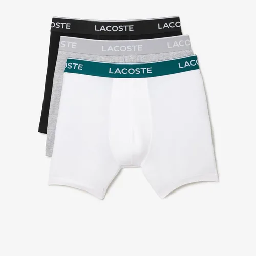 Lacoste Paquete de 3 calzoncillos tipo bóxer para hombre