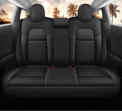 Miniatura 3 de Funda de asiento impermeable para Tesla Model 3 2017, 2018, 2019, 2020, 2021, 2022, 2023, color negro, modelo 3