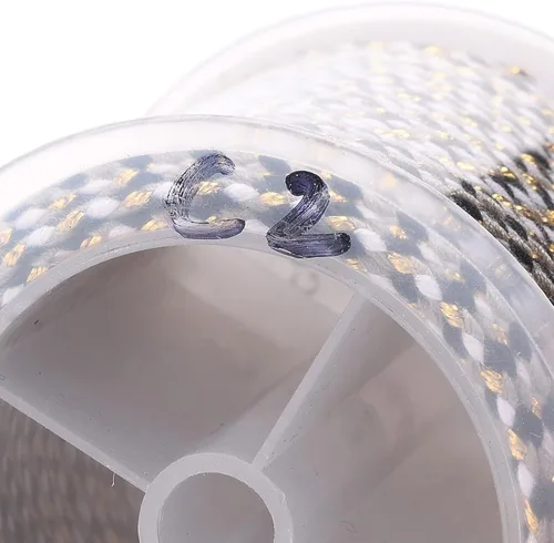Miniatura 4 de Pandahall - Cuerda de macramé de 21.8 yardas con alambre dorado, de algodón de 4 capas hecha a mano, cuerda de macramé teñida torcida para Negro