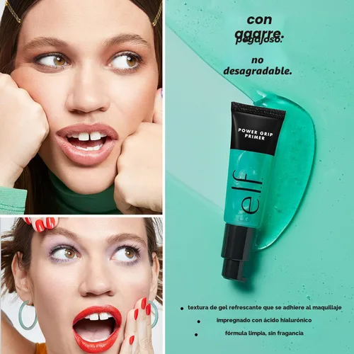Miniatura 3 de e.l.f. Power Grip Primer Mini, Prebase en Gel Hidratante para el Rostro para Suavizar la Piel y Fijar el Maquillaje, Hidrata y Prepara