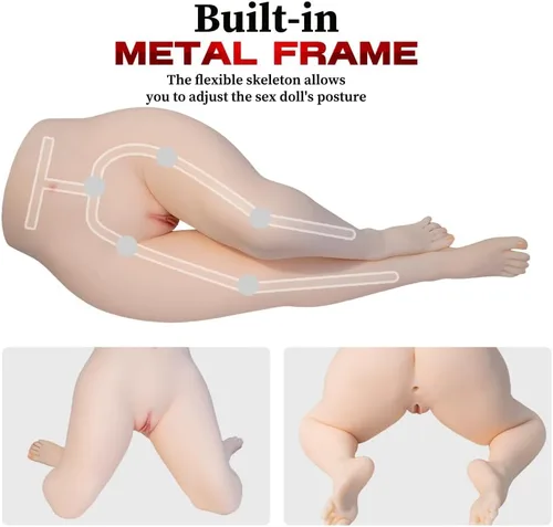 Miniatura 3 de Muñeca sexual BBW de 34.1 libras con piernas, hecha de material TPE suave, cuenta con un canal vaginal realista y apretado, textura anal detallada