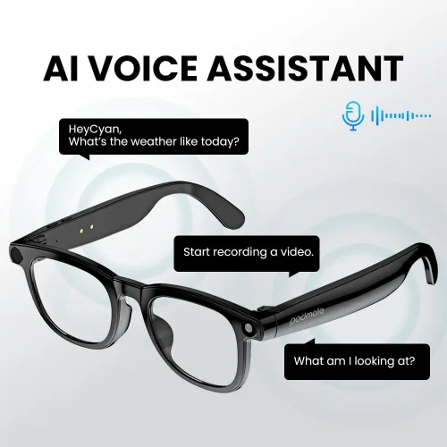 Miniatura 4 de Padmate Viewmate - Lentes inteligentes AI con cámara, grabación HD 1080P y control de voz, lentes de traducción Bluetooth con 164 idiomas