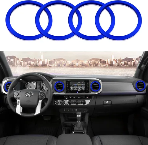 Miniatura 8 de Para Tacoma 2016-2023 Aro de ventilación A/C Cubierta exterior Aire acondicionado Outlet Trim Decoración Toyota Tacoma Accesorios Kit de 4 piezas