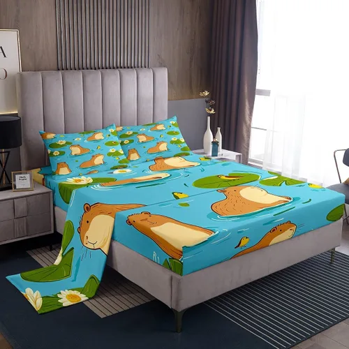 Miniatura 24 de Erosebridal Ropa de cama de 3 piezas de rosa roja, tamaño individual, sábana bajera y sábana encimera para mujeres y niñas, estampado de momentos