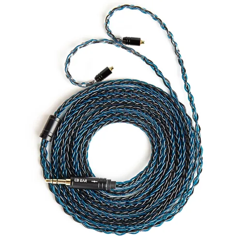 Miniatura 36 de H HIFIHEAR Cable de repuesto mejorado para auriculares, 8 núcleos, cable de cobre chapado en plata con cable IEM de 2 pines de 0.031 in para UM3X