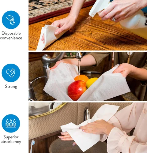 Miniatura 4 de AH AMERICAN HOMESTEAD Servilletas desechables – Servilletas de alta calidad, toallas de papel suave para invitados para baño, toallas de mano