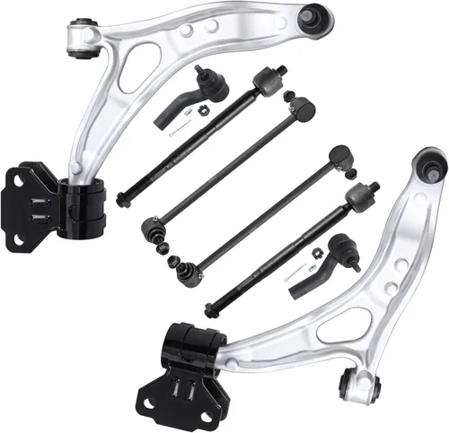 Miniatura 403 de Detroit Axle - Kit de brazos de control de extremo delantero de 8 piezas para Dodge Dakota 00-04, Durango 00-03, 4 brazos de control superior e