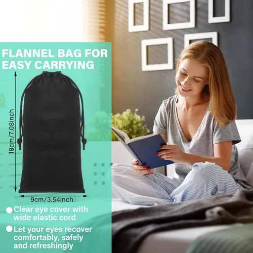 Miniatura 3 de Kingdder Protector de ojos transparente para dormir, gafas protectoras con correa ajustable y acolchado suave, sensibilidad de los ojos a la luz