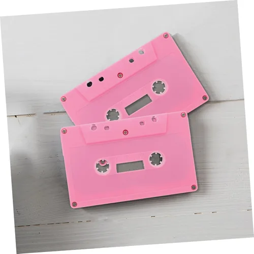 Miniatura 6 de Colorido Retro Cassette Tape Holder Decoraciones 2pcs Cintas de música en blanco para proyectos de bricolaje