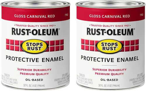 Miniatura 44 de Rust-Oleum 7765502 - Pintura anti-óxido para aplicación con brocha, cuarto de galón, color rojo real brillante, (paquete de 1)