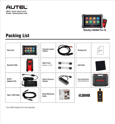 Miniatura 8 de Autel MaxiSYS MS906 PRO-TS Scanner, Up of MS906MAX MS906Pro MP900TS MS906TS MP900BT, Full TPMS Diagnostic, Bidirectional Scan Tool, ECU Coding, 36+