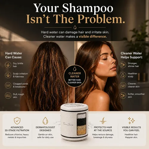 Miniatura 4 de The Fiona James - Cabezal de ducha de alta presión probado clínicamente para un cabello y una piel más saludables, reduce la caída del cabello, Cromo
