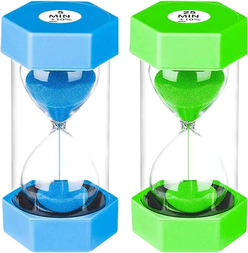 Miniatura 12 de SuLiao Reloj de arena colorido de 3 minutos, reloj de arena morado, temporizador de reloj de arena de plástico para niños, juegos, aula, cocina