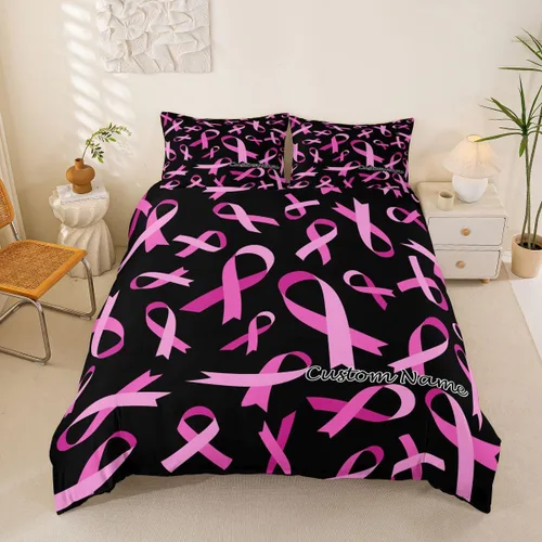Miniatura 11 de Juego de ropa de cama personalizado con lentejuelas negras y doradas, funda de edredón de corazón dorado con purpurina para mujeres y hombres