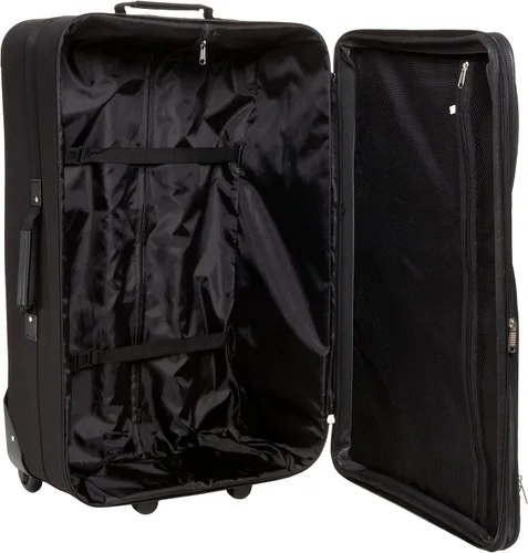 Miniatura 4 de Rockland juego de 4 piezas de valijas con ruedas y bolsas para viaje, Negro), F32-BLACK