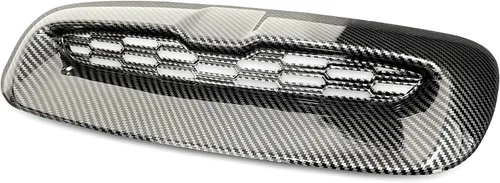 Miniatura 4 de Kojem Mini Cooper Hood Scoop compatible con 2007-2013 Mini Cooper S R55 R56 R57 R58 R59 Ventilación de entrada de aire Impresión de fibra de carbono