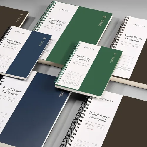Miniatura 9 de EMSHOI Cuaderno de espiral A4 con rayas universitarias, 11.2" X 8.27", 300 páginas/150 hojas, páginas perforadas fáciles de rasgar, papel grueso