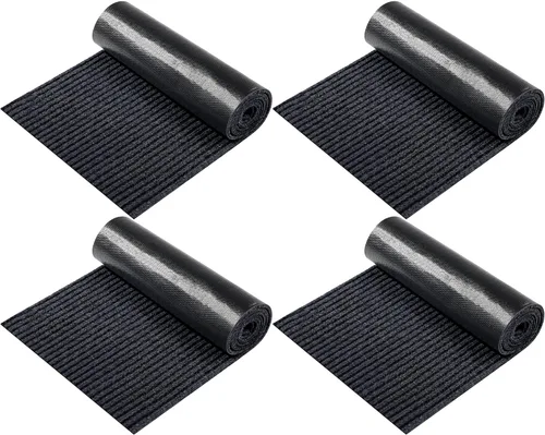 Nuanchu 4 rollos grandes semiacabados para exteriores de 16 x 79 pulgadas, tapete para puerta angosta, antideslizante, impermeable, para baño,
