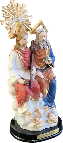 Miniatura 2 de Estatua de la Santísima Trinidad Jesús, José y Espíritu Santo 5 pulgadas