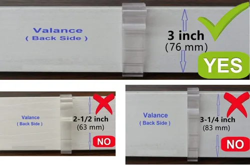 Miniatura 6 de Clips para cenefa, 6 unidades, 3 pulgadas, clip oculto, plástico transparente para persianas horizontales, soporte de retención de cenefa
