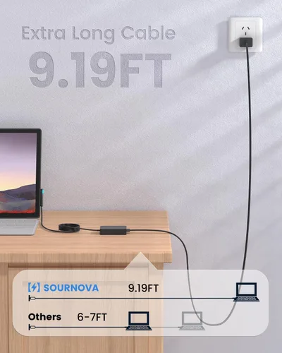 Miniatura 6 de Cargador de superficie de 127 W, cargador Microsoft Surface para Surface Book 3/2/1, Surface Laptop Studio, Surface Pro 11/10/9/8/7+/7/6/5/4/3