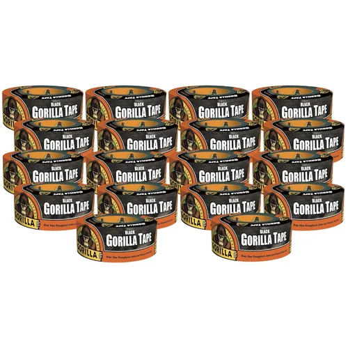 Miniatura 10 de Gorilla Cinta adhesiva negra, 1.88 pulgadas x 12 yardas, negro, (6 unidad) - 1 paquete