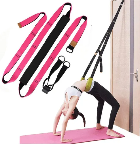 Miniatura 13 de Correa de estiramiento de yoga, fitness, correa de estiramiento de flexibilidad de puerta, mejora la flexibilidad de la pierna, cintura y espalda