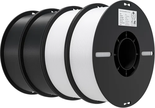 Miniatura 40 de Creality Filamento PLA+ Negro 1.75mm, filamento para impresora 3D de alta resistencia y sin enredos, embalaje al vacío, filamento para impresión 3D