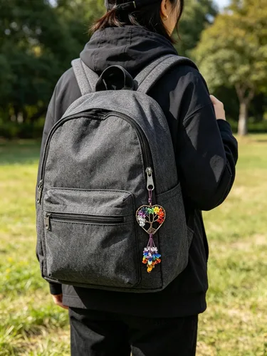 Miniatura 6 de Hecho a mano con piedras de chakras del árbol de la vida, accesorios colgantes para espejo de automóvil, para mujeres y hombres, 7 chakras