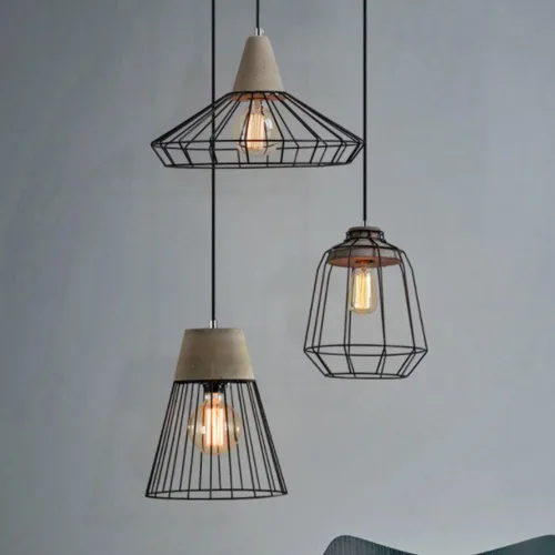 Miniatura 2 de Lámparas colgantes modernas vintage, estilo americano, pantalla de metal negro, iluminación colgante de techo, lámpara de techo con acabado