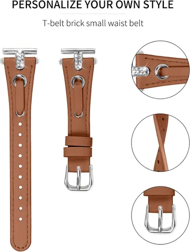 Miniatura 3 de DEALELE Correas compatibles con Samsung Galaxy Watch 6/6 Classic / 5/5 Pro / 4/4 Classic/Galaxy 3 1.614 in / Active 2, correa de repuesto de cuero