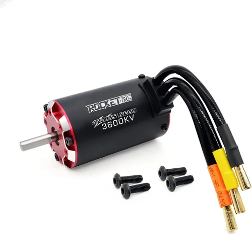 Miniatura 10 de Surpass Hobby RC Motor sin escobillas, Rocket V2 Supersónico 3660 3200KV 4 polos sin escobillas Motor Set con 60A ESC para 1/10 RC Car Upgrade Parts
