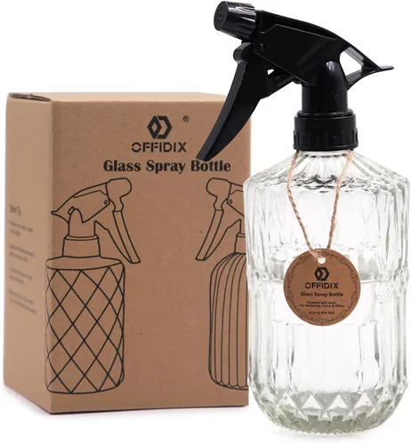 Miniatura 15 de OFFIDIX Fine Mist Plant Mister, Botellas de spray de presión manual de vidrio, Botella de riego de 0.43L/15.17oz con boquilla ajustable para B
