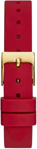Miniatura 2 de GUESS Reloj para mujer de 0.984in, correa roja, esfera blanca, caja dorada, Rojo