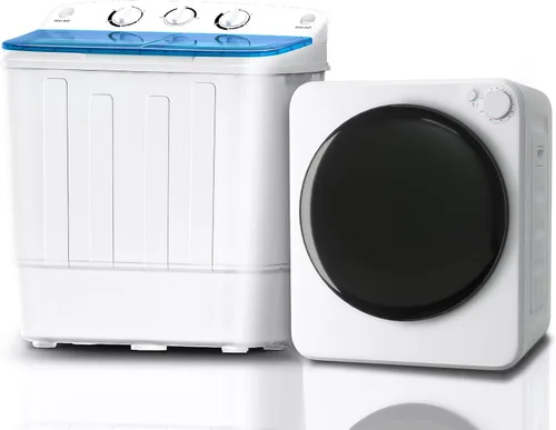 Miniatura 11 de DOGHLY - Secadora de ropa portátil de 1.6 pies cúbicos, secadora compacta de 800 W con bañera de acero inoxidable, 5 modos de parada automática