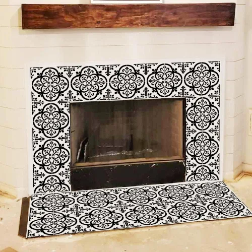 Miniatura 5 de 4 plantillas de azulejos reutilizables de 12 x 12 pulgadas, plantillas de mandala, plantillas grandes para pintar pisos, plantillas de pared