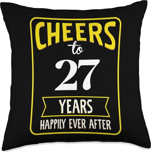 Miniatura 4 de Cheers to 27 years happily ever after Throw Pillow