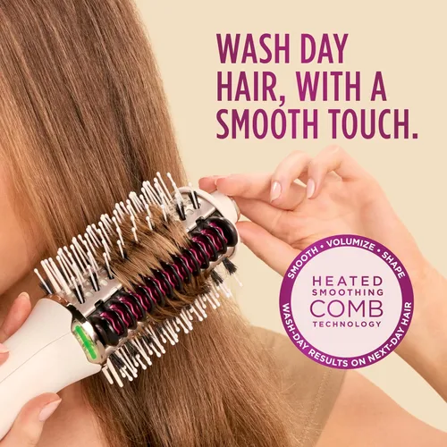 Miniatura 3 de Shark HT202 SmoothStyle - Peine térmico + cepillo secador, modo dual, para todo tipo de cabello, seda