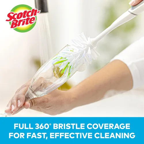 Miniatura 5 de Scotch-Brite Kit de cepillos de cocina - Cepillo para botellas de vidrio y agua y cepillo avanzado para control de jabón - Cepillos para limpiar